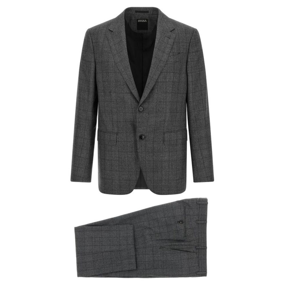 ZEGNA Gray Wool Two-Piece Men's Suit